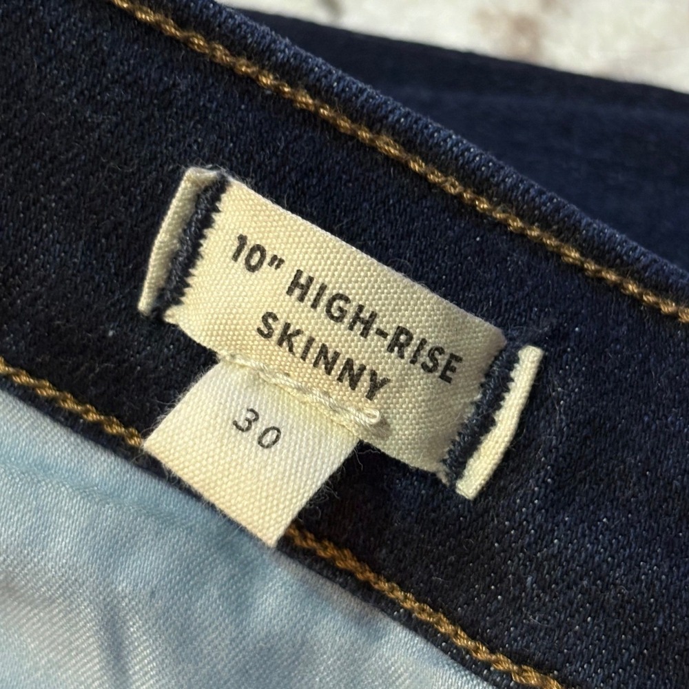 Madewell Jeans Women 30 Blue High Rise Skinny Dark Wash Stretch Denim Minimalist - Picture 3 of 8
